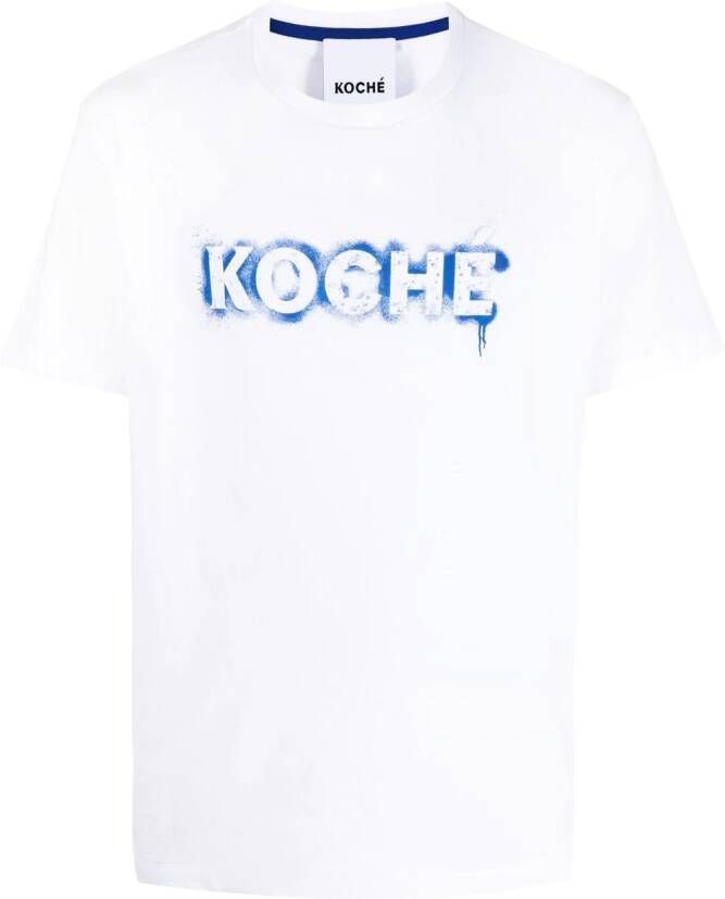 Koché T-shirt met logoprint Wit
