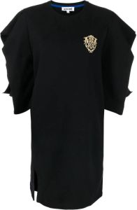 Koché T-shirtjurk met geborduurd logo Zwart