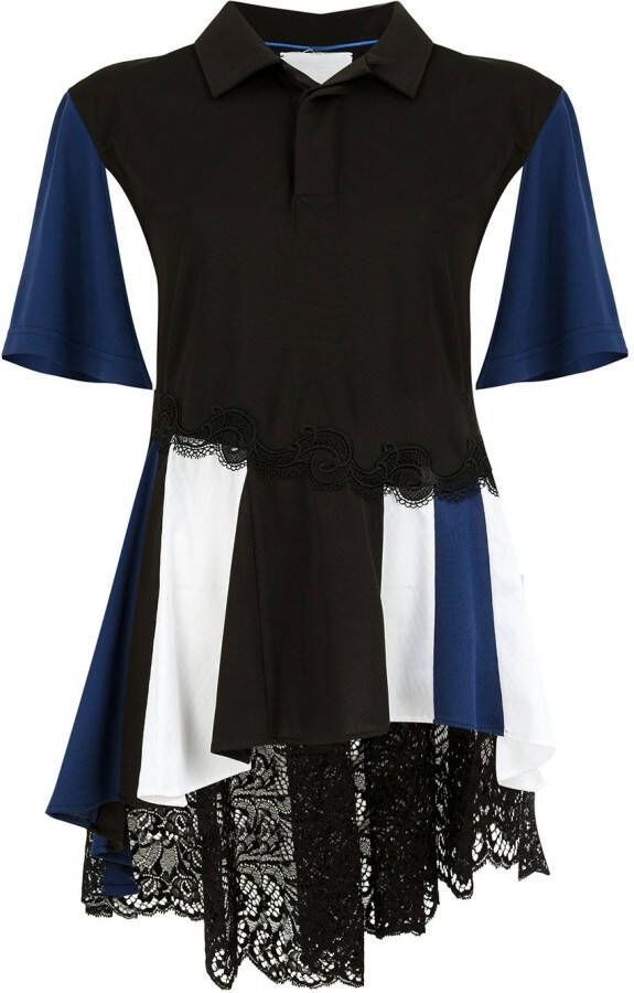 Koché Top met panelen Zwart