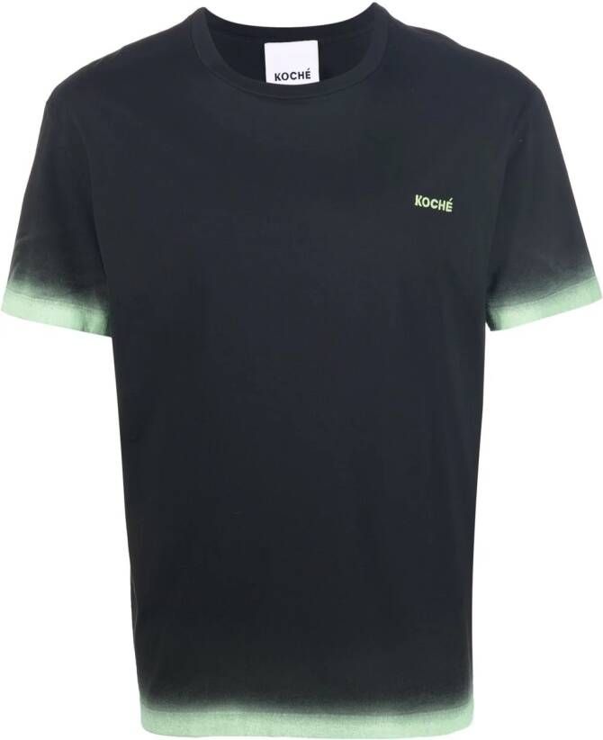 Koché Tweekleurig T-shirt Zwart