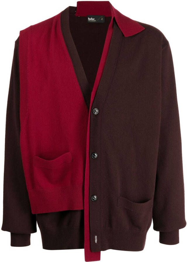 Kolor Asymmetrisch vest Rood