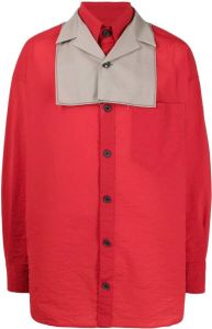 Kolor Overhemd met dubbele kraag Rood