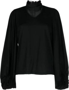 Kolor Semi-doorzichtige blouse Zwart