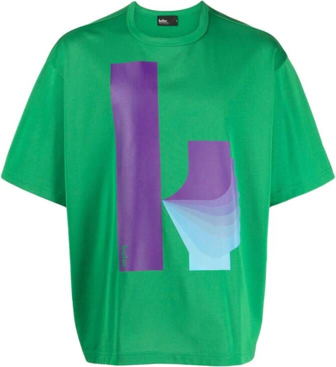 Kolor T-shirt met logoprint Groen