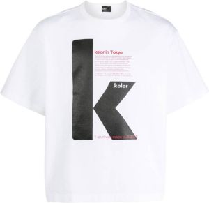 Kolor T-shirt met logoprint Wit