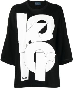Kolor T-shirt met logoprint Zwart
