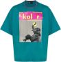 Kolor T-shirt met print Groen - Thumbnail 1
