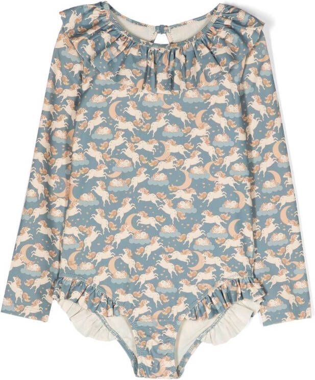 Konges Sløjd Badpak met print Grijs