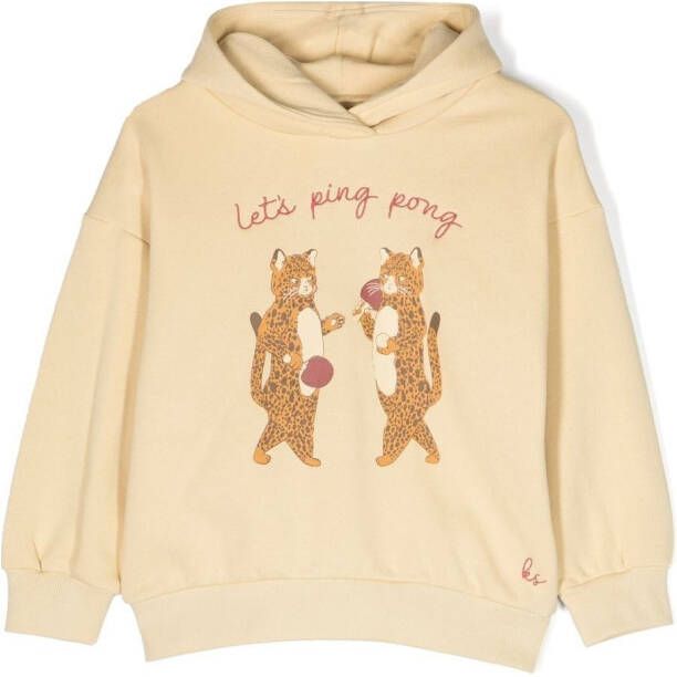 Konges Sløjd Hoodie met grafische print Geel