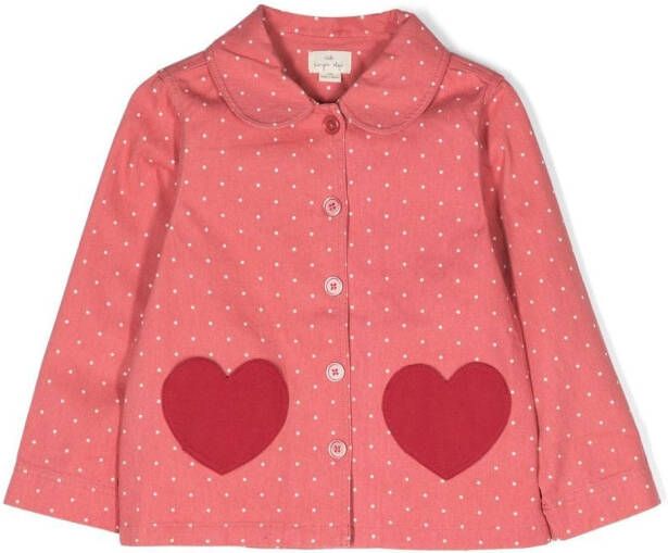 Konges Sløjd Shirtjack met hartdetail Roze