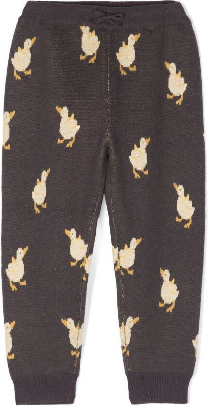 Konges Sløjd Trainingsbroek met eendenprint Grijs