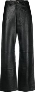 Ksubi Crossin leather trousers Zwart