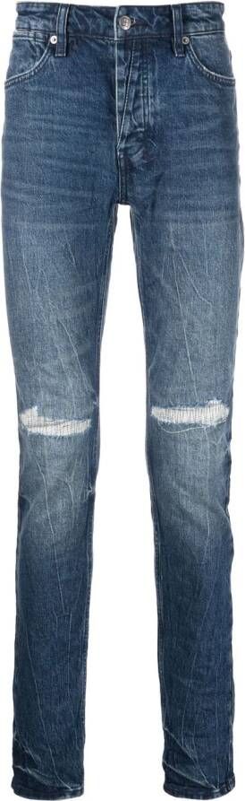 Ksubi Jeans met gerafeld-effect Blauw