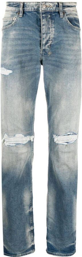 Ksubi Gerafelde jeans Blauw
