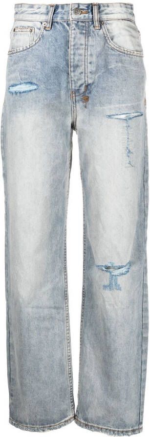 Ksubi Gerafelde jeans Blauw