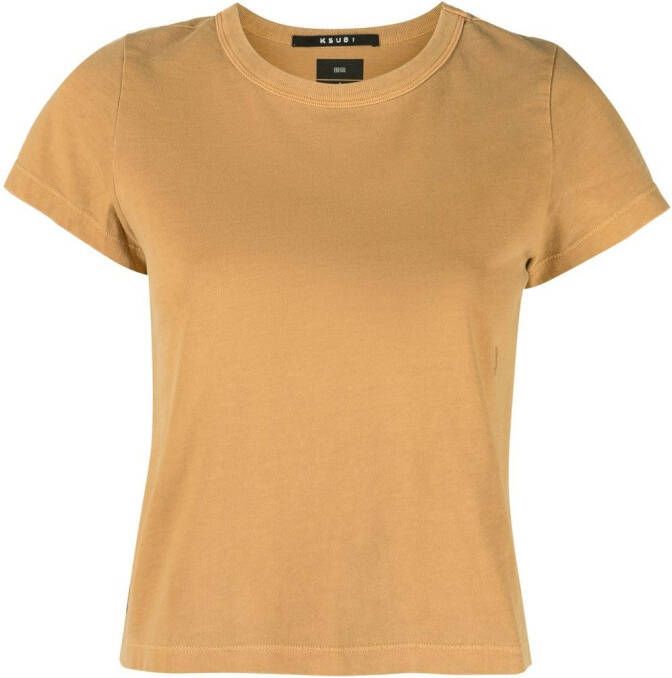 Ksubi T-shirt met ronde hals Oranje