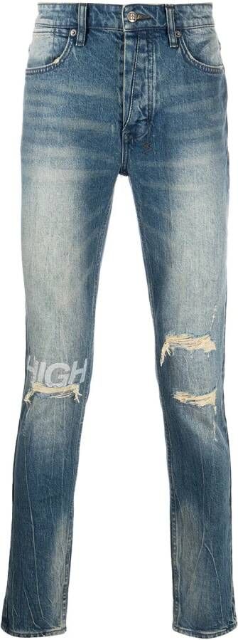 Ksubi Van Winkle gerafelde jeans Blauw