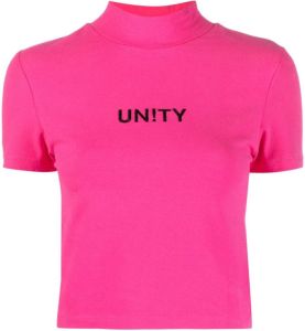 Ksubi T-shirt met hoge hals Roze