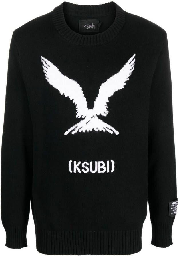 Ksubi Trui met intarsia logo Zwart