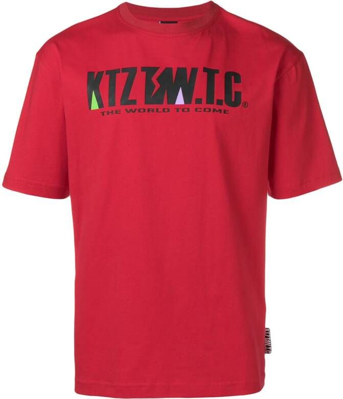 KTZ mountain letter T-shirt Rood