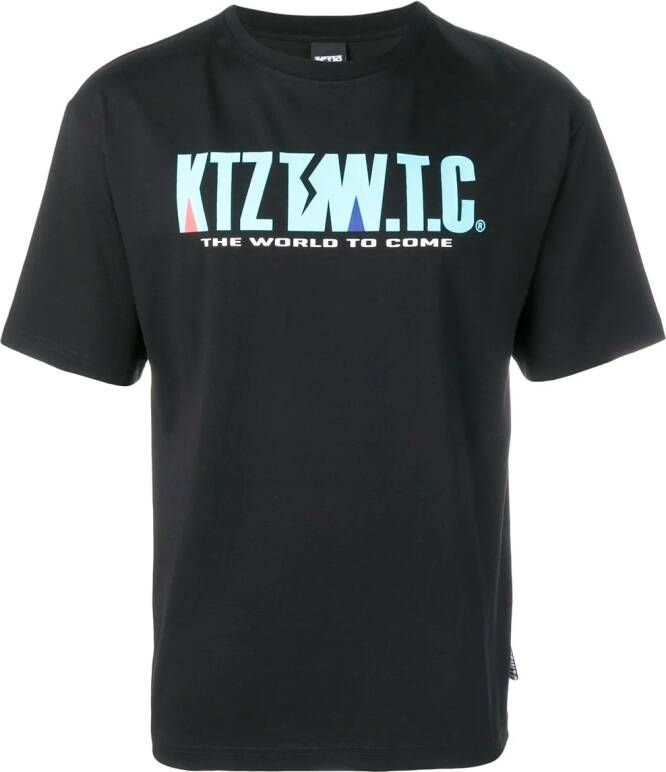 KTZ mountain letter T-shirt Zwart