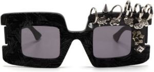 Kuboraum 3d detailing square-frame sunglasses Zwart