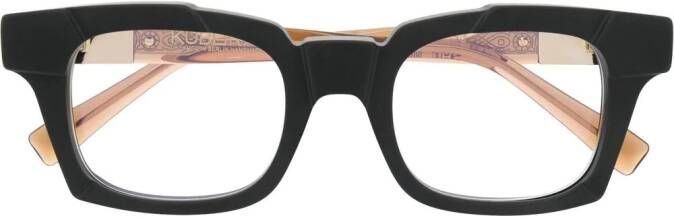 Kuboraum Bril met logo reliëf Zwart