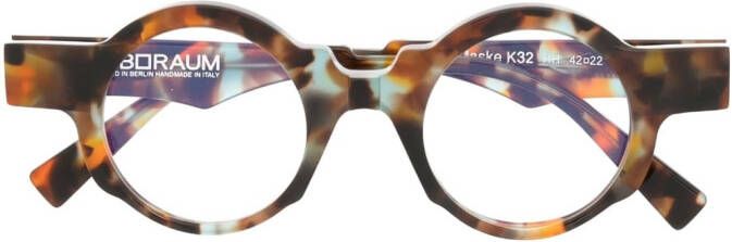 Kuboraum K32 bril met schildpadschild design Bruin