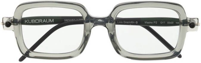Kuboraum Maske P2 zonnebril met doorzichtig montuur Grijs