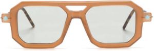 Kuboraum square-frame glasses Bruin