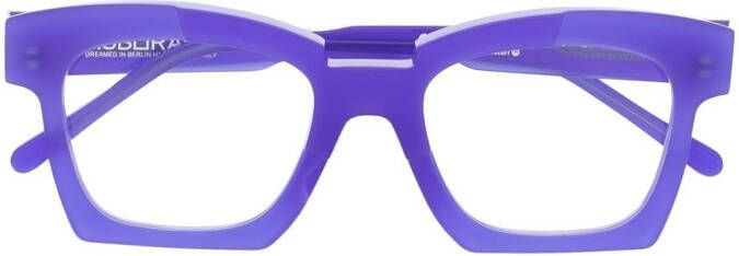 Kuboraum Bril met vierkant montuur Blauw