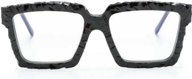 Kuboraum Bril met vierkant montuur Zwart