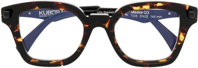 Kuboraum Stijlvolle Optische Maske Q3 Bril Brown Unisex