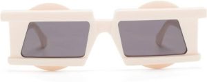 Kuboraum X20 geometric-frame sunglasses Wit