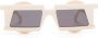 Kuboraum X20 zonnebril met geometrisch montuur Wit - Thumbnail 1