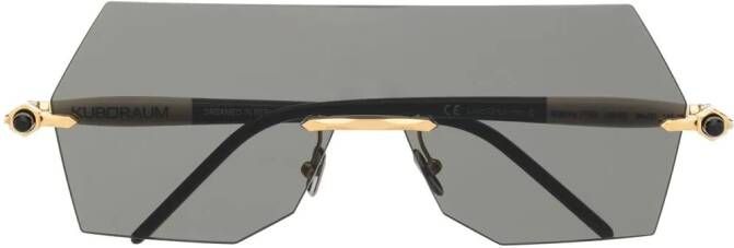 Kuboraum Zonnebril met oversized montuur Zwart