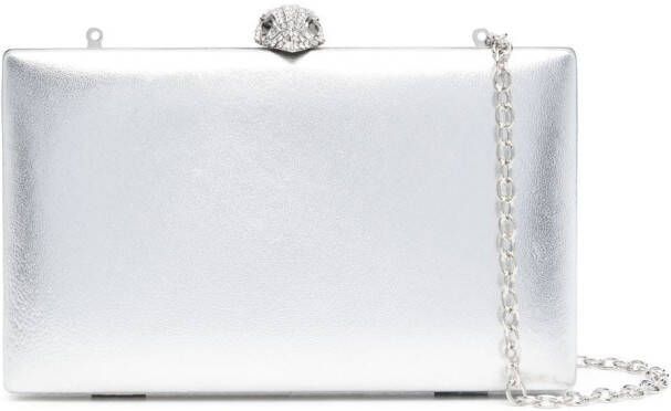Kurt Geiger London Clutch met kristallen detail Zilver
