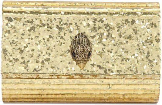 Kurt Geiger London Clutch met plakkaat Goud