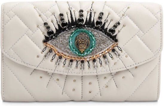 Kurt Geiger London Kensington Eye gewatteerde clutch Wit
