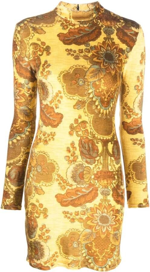 Kwaidan Editions Jurk met print Geel