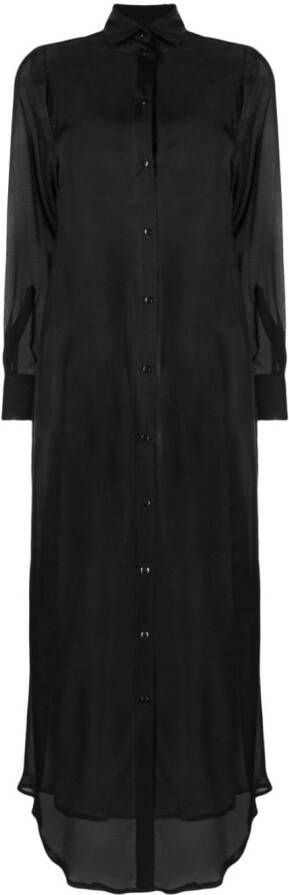 La Collection Zijden blousejurk Zwart
