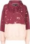 La Detresse Hoodie met tie-dye print Rood - Thumbnail 1