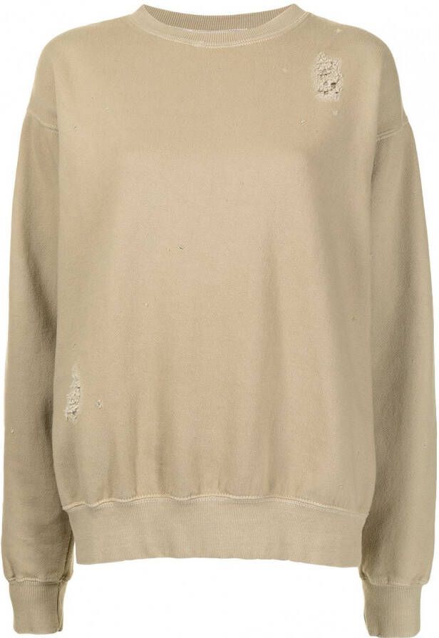 La Detresse Sweater met ronde hals Bruin