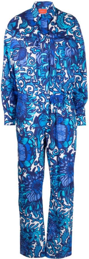 La DoubleJ Jumpsuit met print Blauw