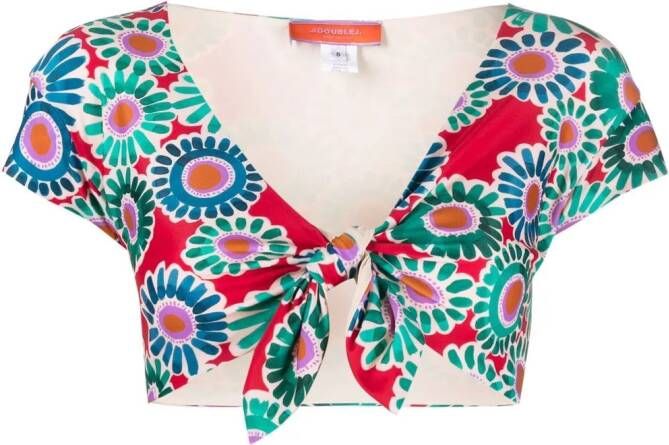 La DoubleJ Bikinitop met print Rood