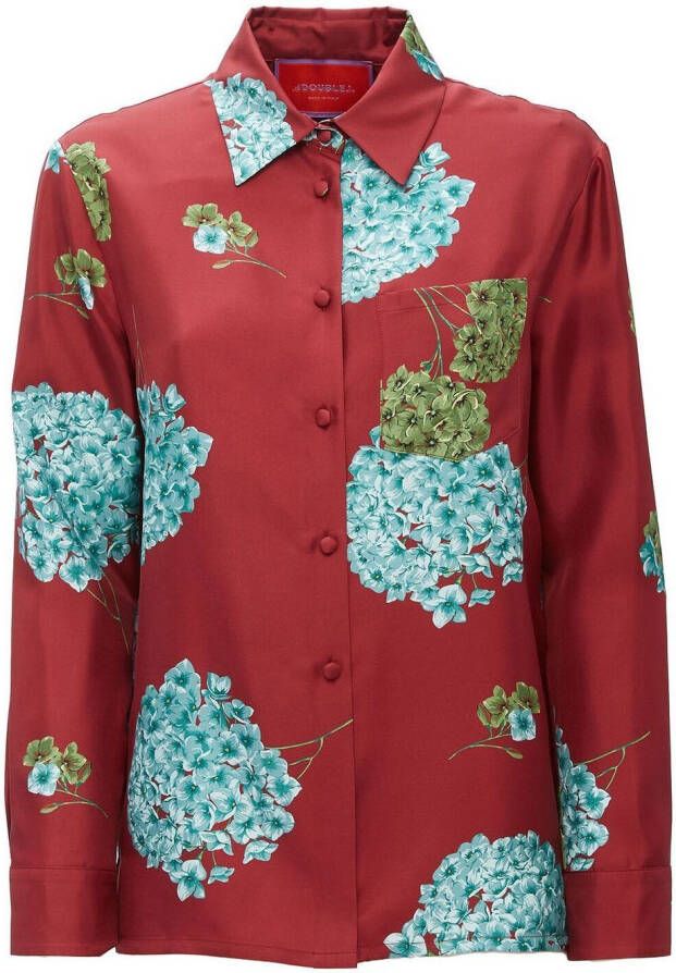 La DoubleJ Blouse met bloemenprint Rood