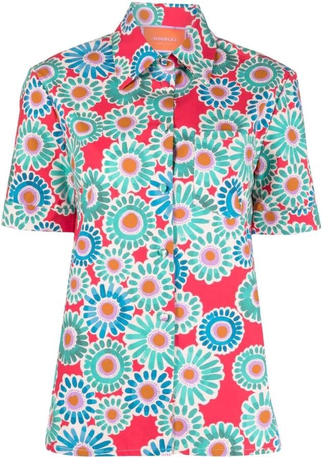 La DoubleJ Blouse met print Rood
