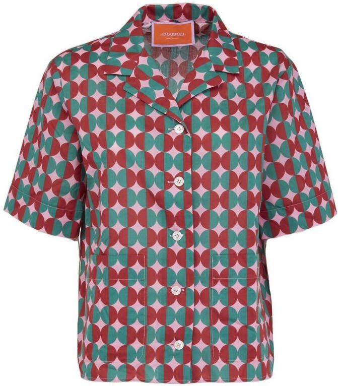 La DoubleJ Pyjama met geometrische print Rood