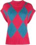 La DoubleJ Intarsia top Rood - Thumbnail 1