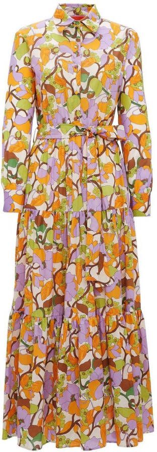 La DoubleJ Maxi-jurk met bloemenprint Wit